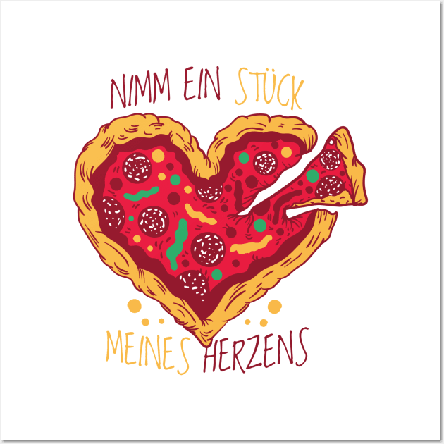 Pizza Heart Design Wall Art by LR_Collections
